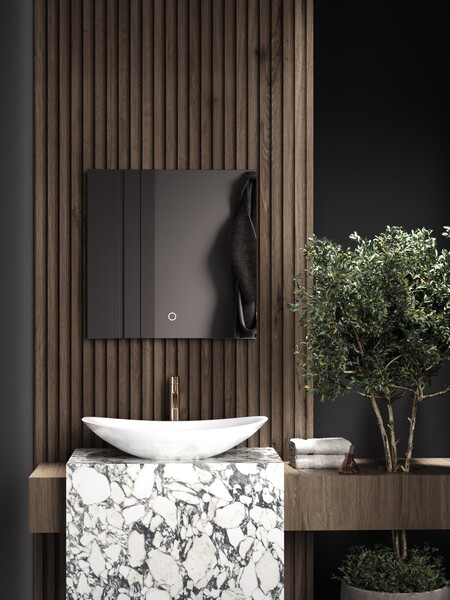 Зеркало SANTREK HOME с фронтальной LED подсветкой "КРОНАС" 800х800мм квадрат.