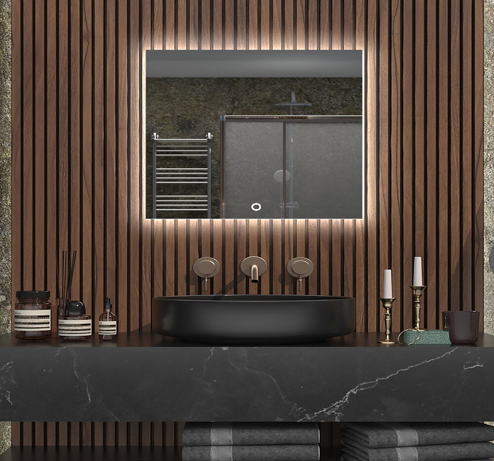 Зеркало SANTREK HOME с фронтальной LED подсветкой "КРОНАС" 1000х800мм прямоугольн.