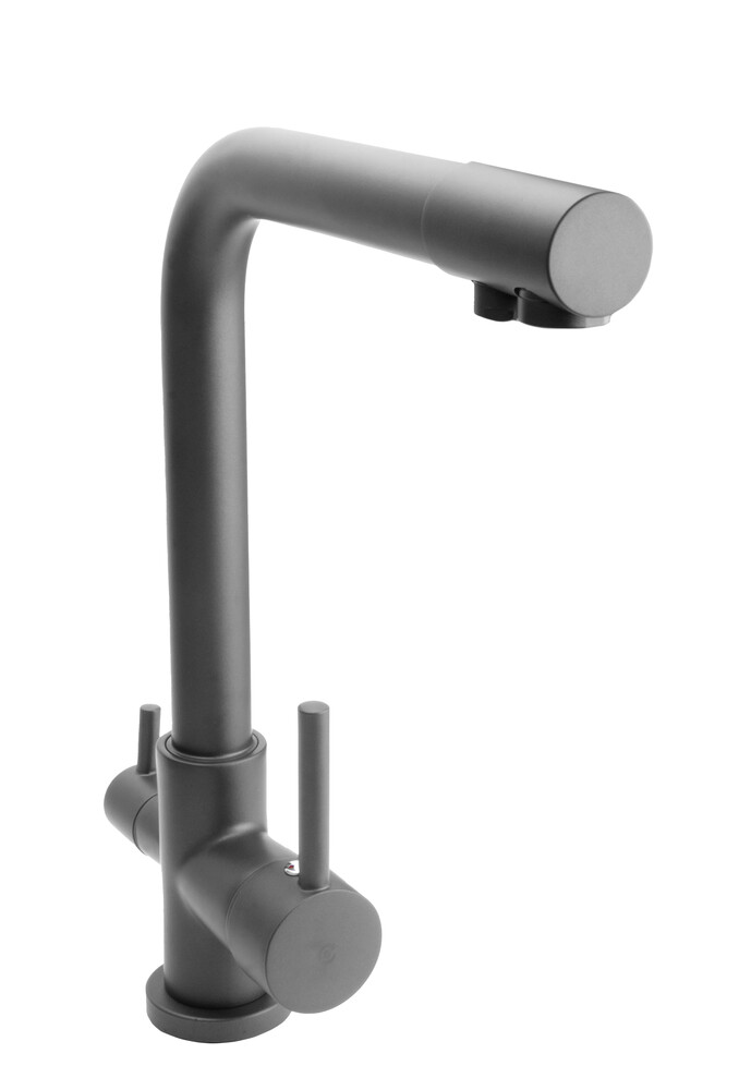 Смеситель Кухня SANTREK AQUA-1024 "PRESTIGE" (SAP-1024) шар. d-35 с подключением фильтра питьевой воды (оруж сталь)