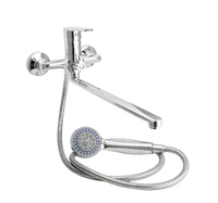 Смеситель Ванна SANTREK AQUA-1049 "PRESTIGE" (SAP-1049) шар. d-35, картридж. перекл., плоский нос (хром)