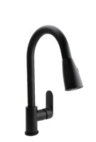  Смеситель Кухня SANTREK AQUA-1042 "PRESTIGE" (SAP-1042) шар. d-40 с выдвижным изливом (черный)