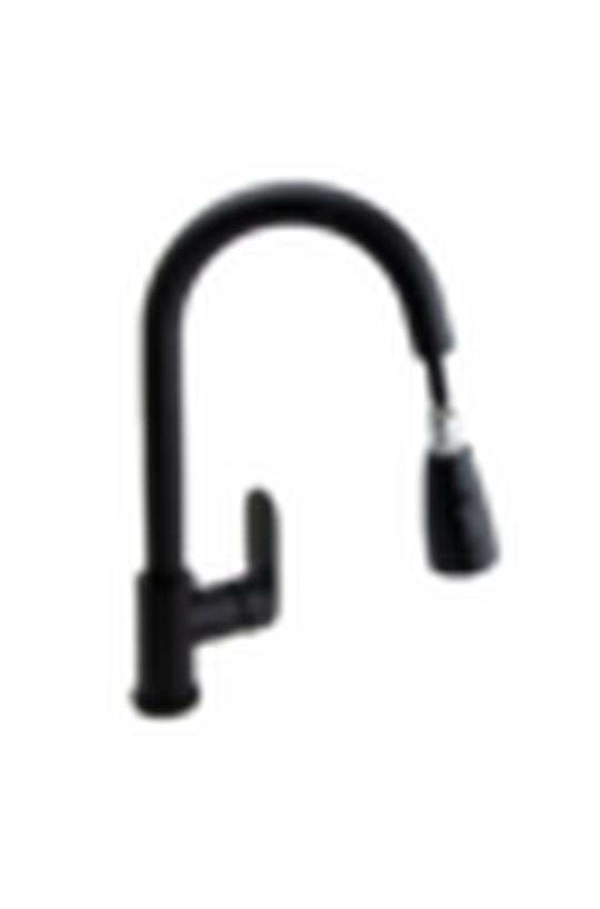  Смеситель Кухня SANTREK AQUA-1042 "PRESTIGE" (SAP-1042) шар. d-40 с выдвижным изливом (черный)