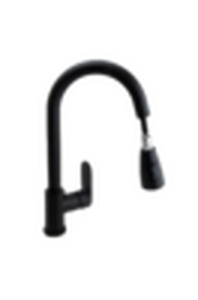  Смеситель Кухня SANTREK AQUA-1042 "PRESTIGE" (SAP-1042) шар. d-40 с выдвижным изливом (черный)