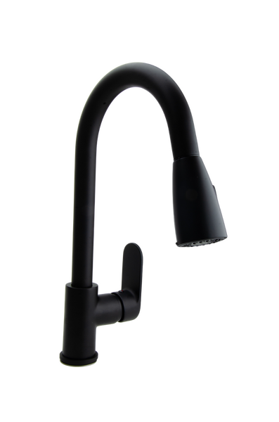  Смеситель Кухня SANTREK AQUA-1042 "PRESTIGE" (SAP-1042) шар. d-40 с выдвижным изливом (черный)