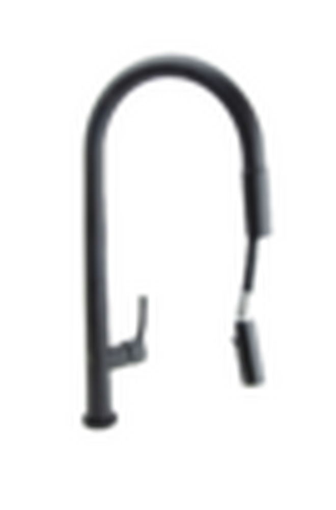  Смеситель Кухня SANTREK AQUA-1039 "PRESTIGE" (SAP-1039) шар. d-25 с выдвижным изливом (черный)