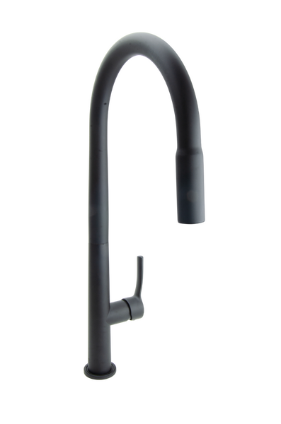  Смеситель Кухня SANTREK AQUA-1039 "PRESTIGE" (SAP-1039) шар. d-25 с выдвижным изливом (черный)