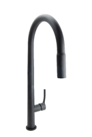  Смеситель Кухня SANTREK AQUA-1039 "PRESTIGE" (SAP-1039) шар. d-25 с выдвижным изливом (черный)
