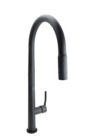  Смеситель Кухня SANTREK AQUA-1039 "PRESTIGE" (SAP-1039) шар. d-25 с выдвижным изливом (черный)