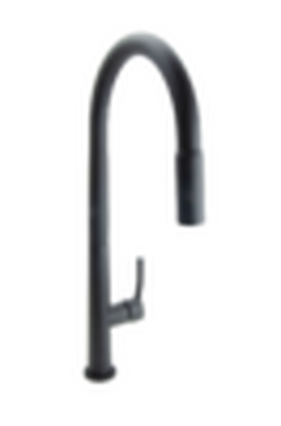  Смеситель Кухня SANTREK AQUA-1039 "PRESTIGE" (SAP-1039) шар. d-25 с выдвижным изливом (черный)