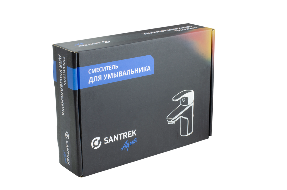 Смеситель Тюльпан SANTREK AQUA-1016 "PRESTIGE" NEO (SAP-1016) шар. d-35 (черный)