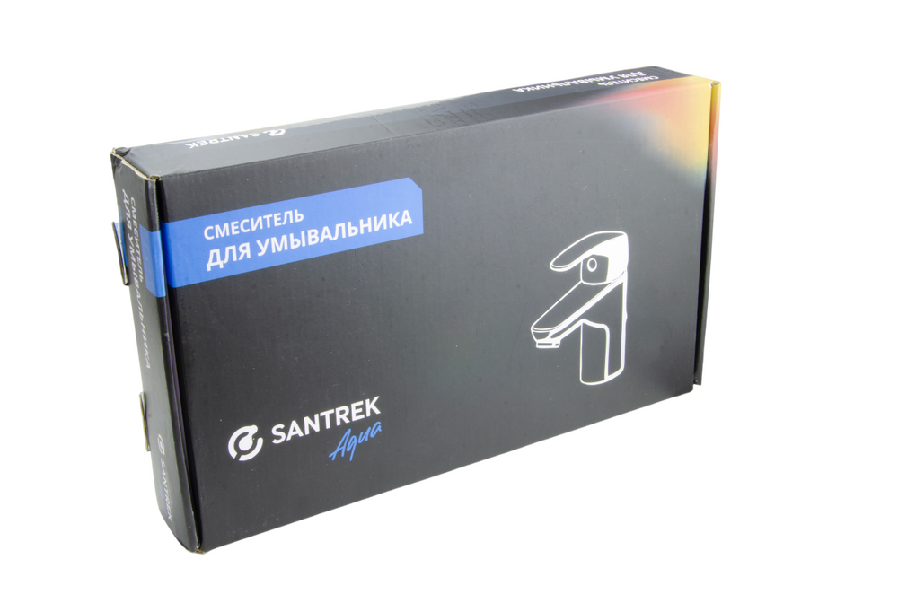 Смеситель Тюльпан SANTREK AQUA-1017 "PRESTIGE" NEO (SAP-1017) шар. d-35 (черный) ВЫСОКИЙ