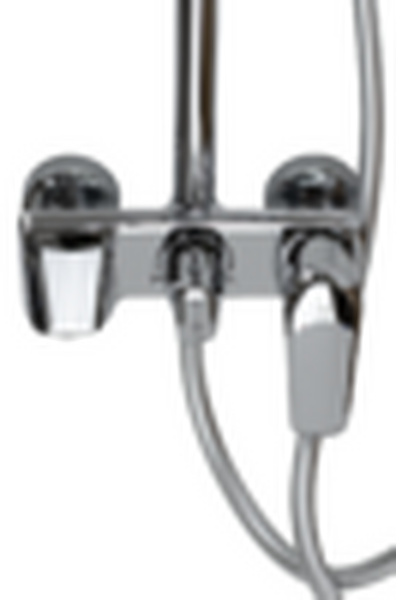 Душевая система SANTREK AQUA-1205 "PRESTIGE" NEO (SAP-1205)  шар. d-35 с верхним душем и смесителем (хром)