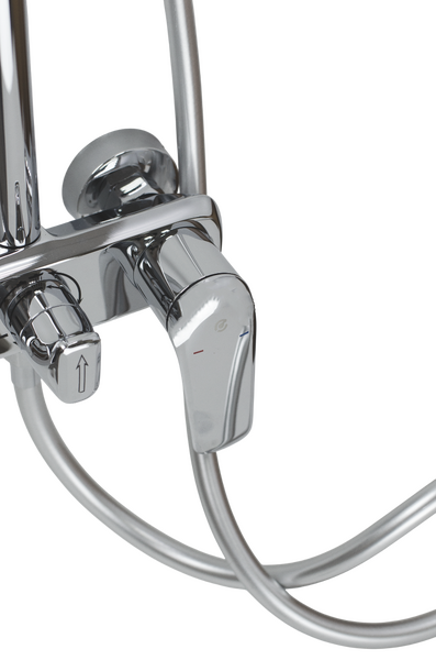 Душевая система SANTREK AQUA-1205 "PRESTIGE" NEO (SAP-1205)  шар. d-35 с верхним душем и смесителем (хром)