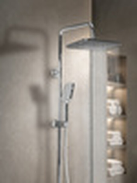 Душевая система SANTREK AQUA-1205 "PRESTIGE" NEO (SAP-1205)  шар. d-35 с верхним душем и смесителем (хром)