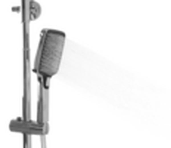 Душевая система SANTREK AQUA-1205 "PRESTIGE" NEO (SAP-1205)  шар. d-35 с верхним душем и смесителем (хром)