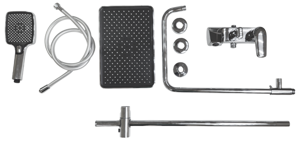 Душевая система SANTREK AQUA-1205 "PRESTIGE" NEO (SAP-1205)  шар. d-35 с верхним душем и смесителем (хром)