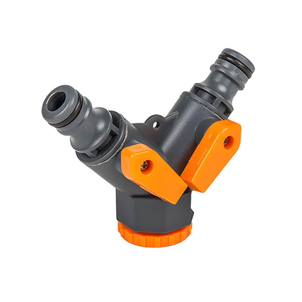 YM5002 Разветвитель на кран двухканальный, 1/2"-3/4" SANTREK AQUA