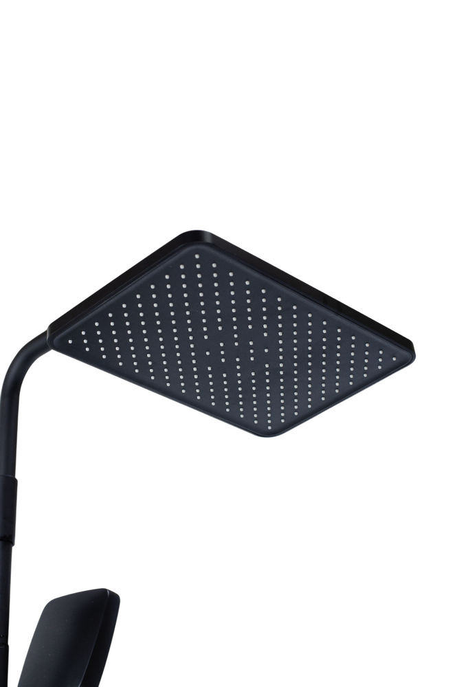 Душевая система SANTREK AQUA-1206 "PRESTIGE" NEO (SAP-1206)  шар. d-35 с верхним душем и смесителем (черный)