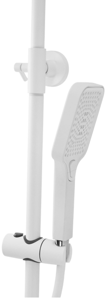 Душевая система SANTREK AQUA-1211 "PRESTIGE" (SAP-1211) шар. d-35 с верхним душем и смесителем (белый)