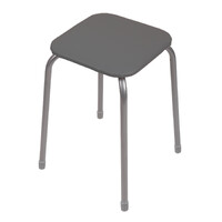 Табурет Эконом КВАДРАТ (В РАЗБОРЕ) винилискожа Серый ТЭ3Р/С NIKA*