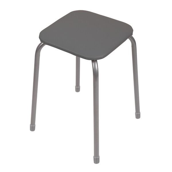 Табурет Эконом КВАДРАТ (В РАЗБОРЕ) винилискожа Серый ТЭ3Р/С NIKA*