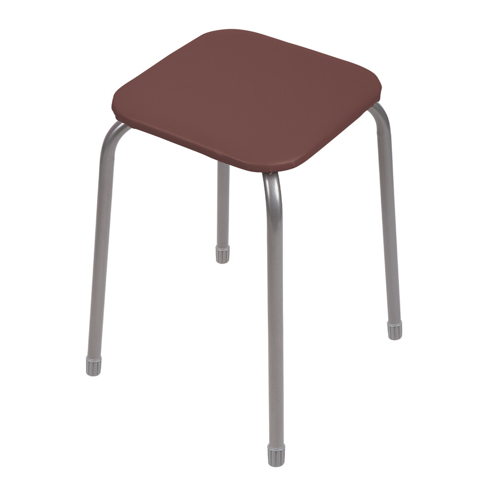 Табурет Эконом КВАДРАТ (В РАЗБОРЕ) винилискожа Коричневый ТЭ3Р/К NIKA*