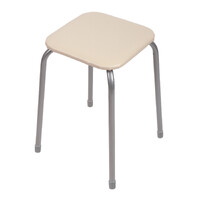Табурет Эконом КВАДРАТ (В РАЗБОРЕ) винилискожа Слоновая кость ТЭ3Р/СК NIKA*