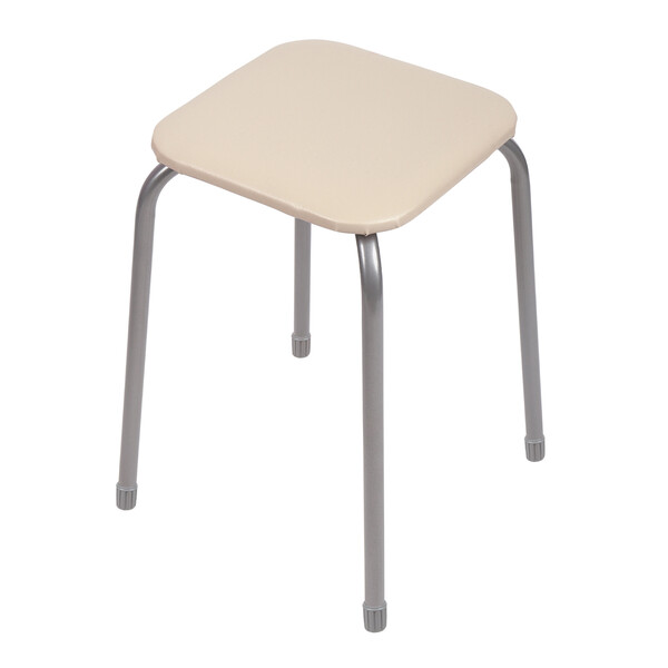 Табурет Эконом КВАДРАТ (В РАЗБОРЕ) винилискожа Слоновая кость ТЭ3Р/СК NIKA*