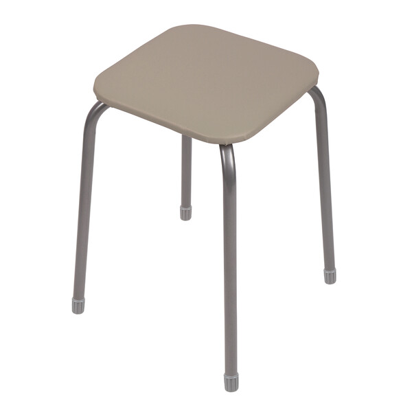 Табурет Эконом КВАДРАТ (В РАЗБОРЕ) винилискожа Бежевый ТЭ3Р/БЖ NIKA*