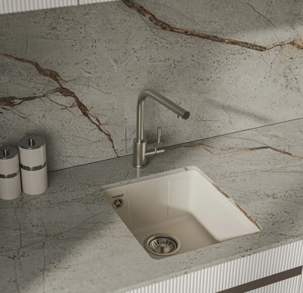 Мойка для кухни GF-URBAN 4540 подстольный монтаж 450*400мм 1 чаша (4540 серый)