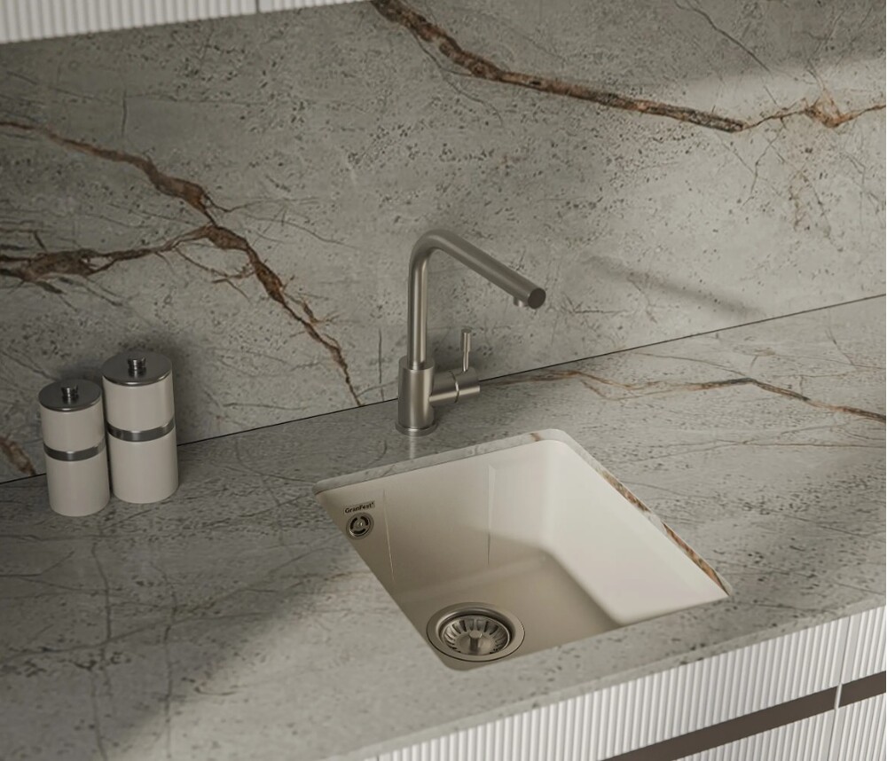 Мойка для кухни GF-URBAN 4540 подстольный монтаж 450*400мм 1 чаша (4540 белый)