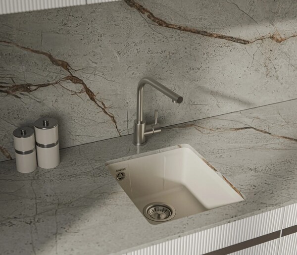 Мойка для кухни GF-URBAN 4540 подстольный монтаж 450*400мм 1 чаша (4540 белый)