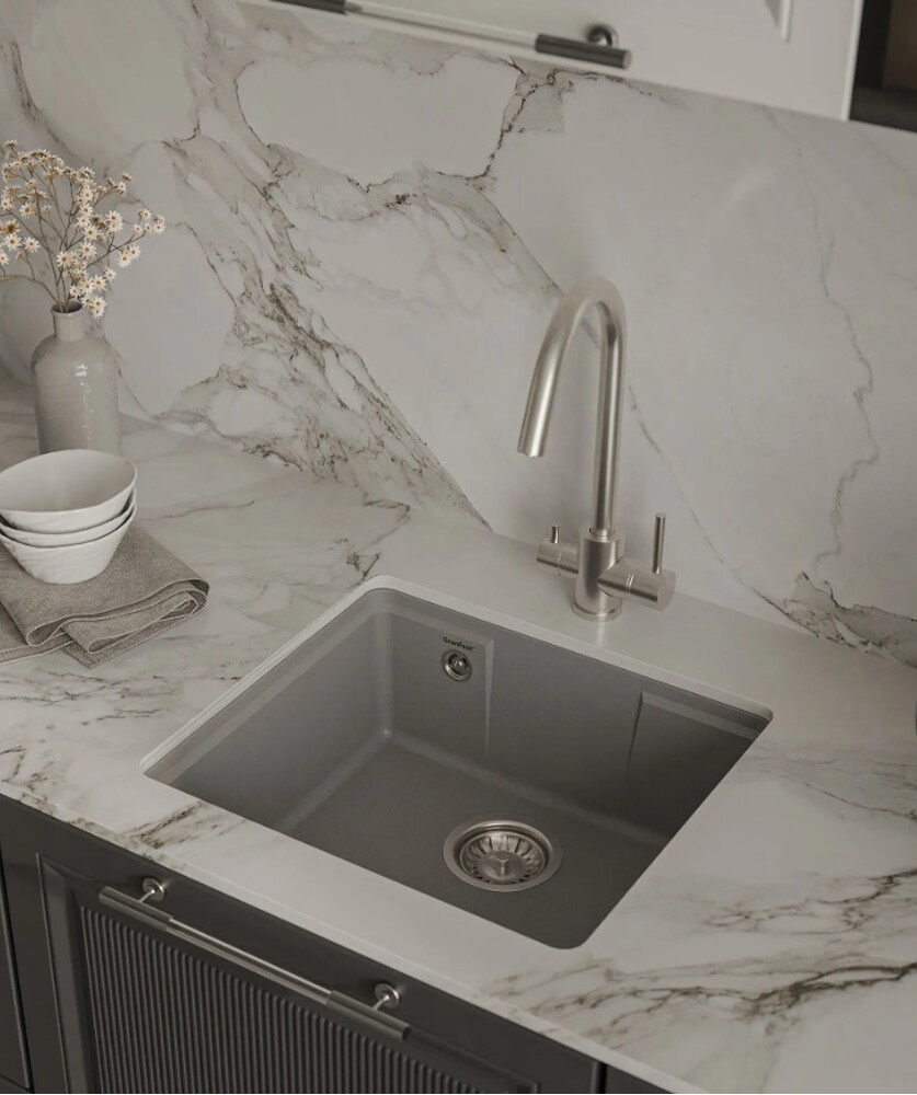 Мойка для кухни GF-URBAN 4550 подстольный монтаж 450*500мм 1 чаша (4550 белый)