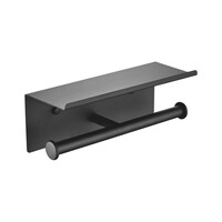  507B-2/L Бумагодержатель двойной с полкой (черный)