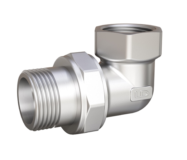 Американка 3/4" г/ш угловая LD Pride латунь никель