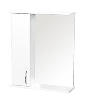 Зеркало-шкаф SANTREK HOME "СИТИ NEW-55" (Белый) Левый 570х700х175