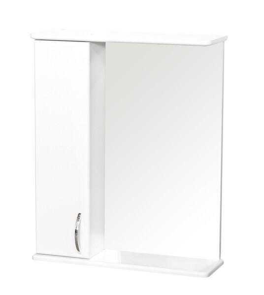 Зеркало-шкаф SANTREK HOME "СИТИ NEW-55" (Белый) Левый 570х700х175