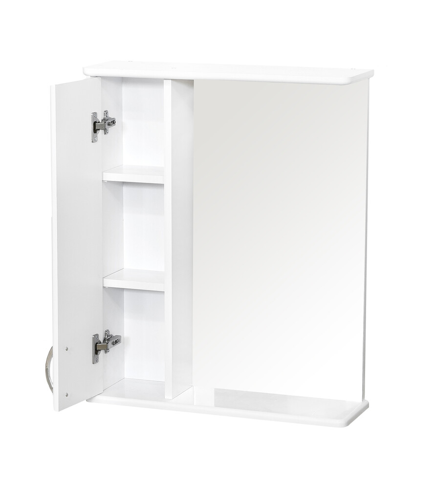 Зеркало-шкаф SANTREK HOME "СИТИ NEW-60" (Белый) Левый 620х700х175