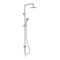 72400 Душевая система LEDEME  с душевой стойкой d-35 тропическим душем, нерж сталь (сатин)