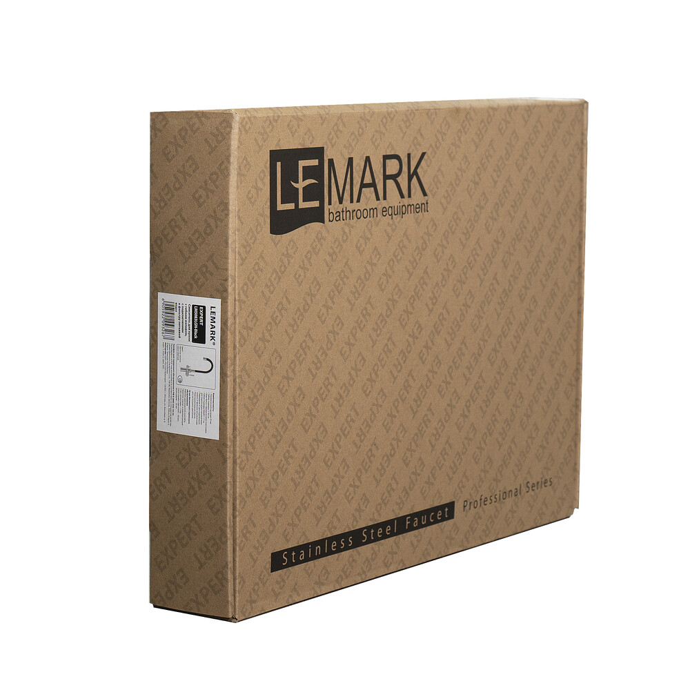 LM5083LGN-Black Expert Смеситель для кухни, с гибким изливом, с подключением к фильтру питьевой воды, светлое золото нано/черный LEMARK