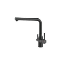   4396-36 Смеситель Кухня Frap d-35 с подключением фильтра питьевой воды (черный)   СНИЖЕНА ЦЕНА !!!