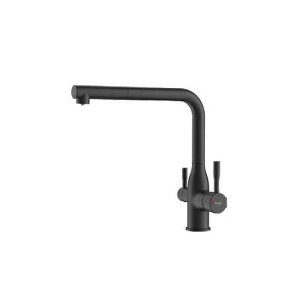   4396-36 Смеситель Кухня Frap d-35 с подключением фильтра питьевой воды (черный)   СНИЖЕНА ЦЕНА !!!