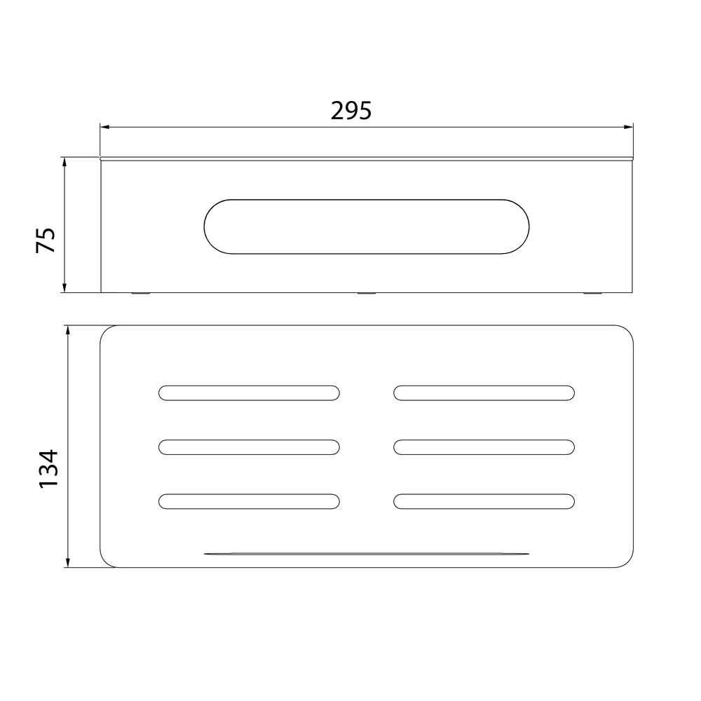 9776045 Полка для душа прямая Lemark SHELF LINE из нерж. стали с крючками, графит/вставка-пластик графит LEMARK