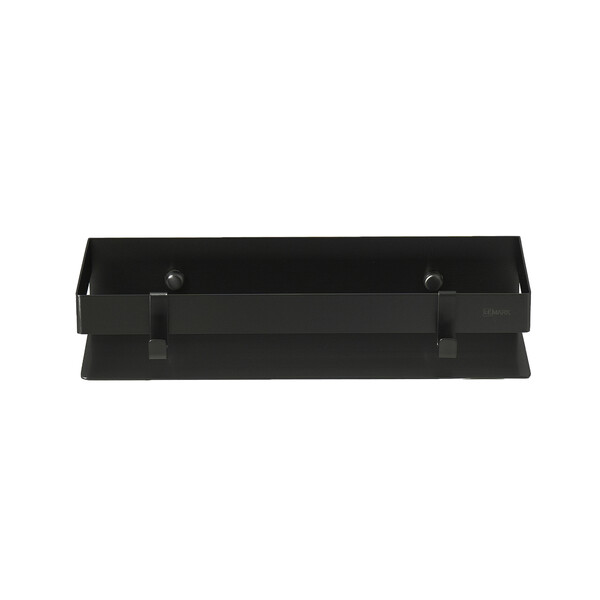 9772050 Полка для душа прямая Lemark 300 мм SHELF LINE из нерж. стали с крючками, черный LEMARK