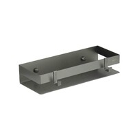 9776051 Полка для душа прямая Lemark 300 мм SHELF LINE из нерж. стали с крючками, графит LEMARK