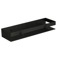 9772053 Полка для душа прямая 400 мм Lemark SHELF LINE из нерж. стали с крючками, черный LEMARK