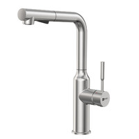 LM5085S Expert Смеситель для кухни с вытяжным изливом и 2х-функциональным аэратором, сталь LEMARK