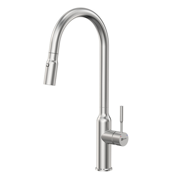 LM5086S Expert Смеситель для кухни с вытяжным изливом и 2х-функциональным аэратором, сталь LEMARK