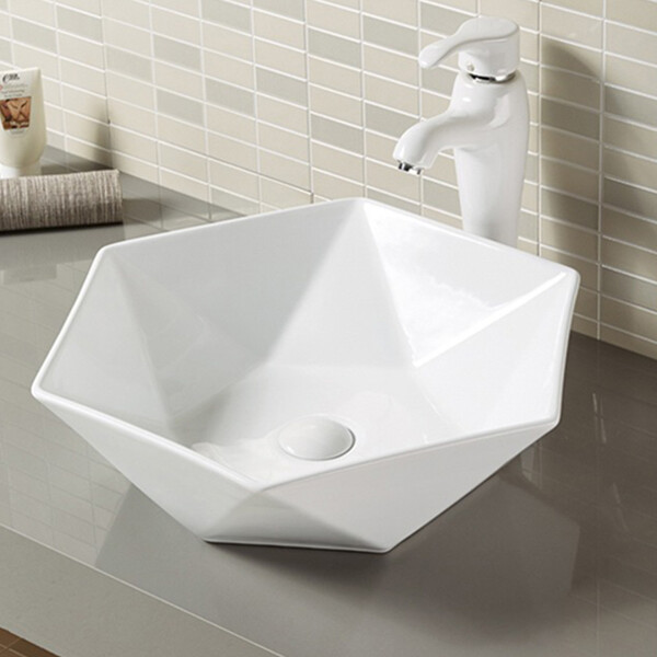 800-A482B Фигурный умывальник накладной 490х490х120 MELANA