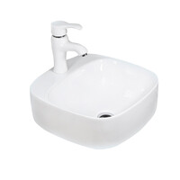 800-320306 Фигурный умывальник накладной 420х420х155 MELANA